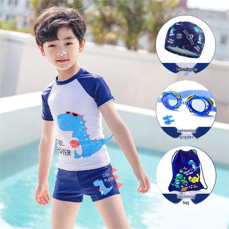 Boys' Cute & Fashionable Split Swimsuit Set for Children and Babies