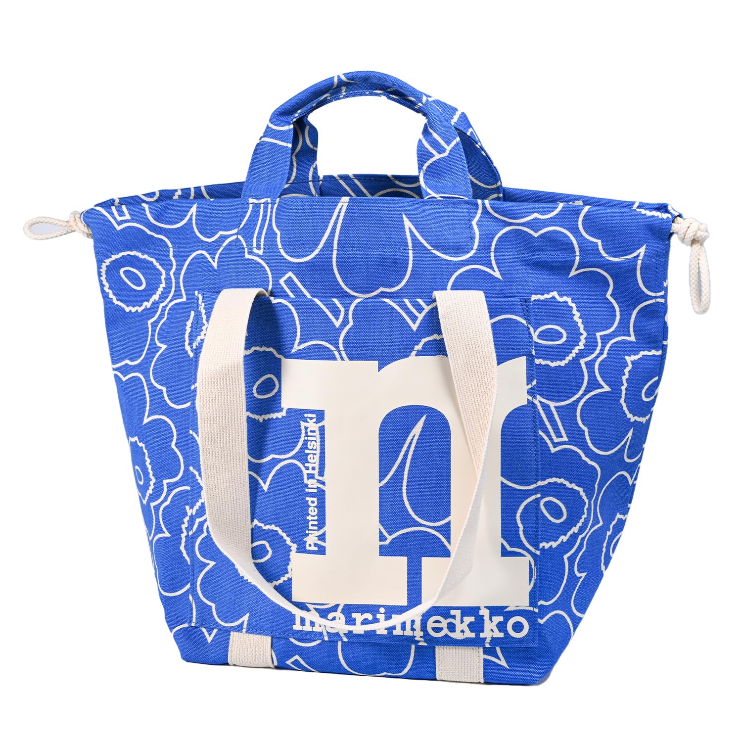 Сумка-тоут Marimekko MONO CITY PIRTO от Unikko, Женская, Синяя, 941580 094150 580, Скандинавский дизайн [Код товара]