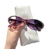 Rhinestone Eyewear Comfortable Women Fashion Shades Oval Rhinestone Sunglasses Trendy Uv400 Sun Glasses For Travel Stage Party