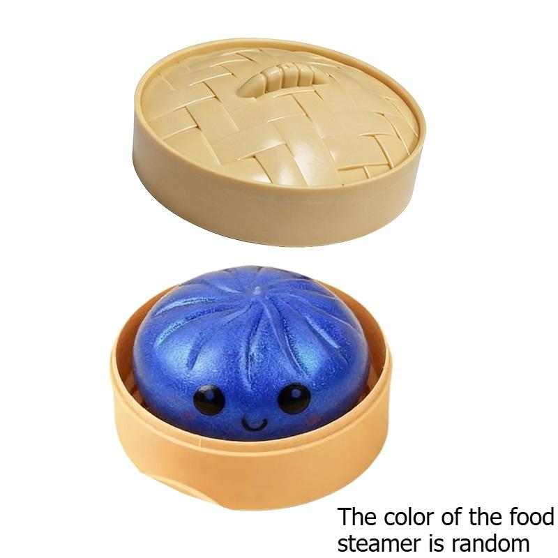 Kawaii Glitter Dumpling Squishy Bun Siopao Ball Toy With Box Stress Reliever Simulation Toy For Kids Party Favors