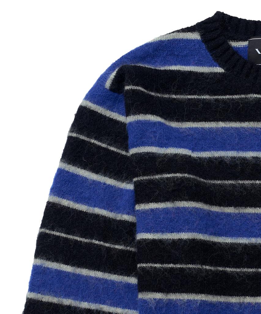 IDWS Vector Stripe Mohair Knit Black