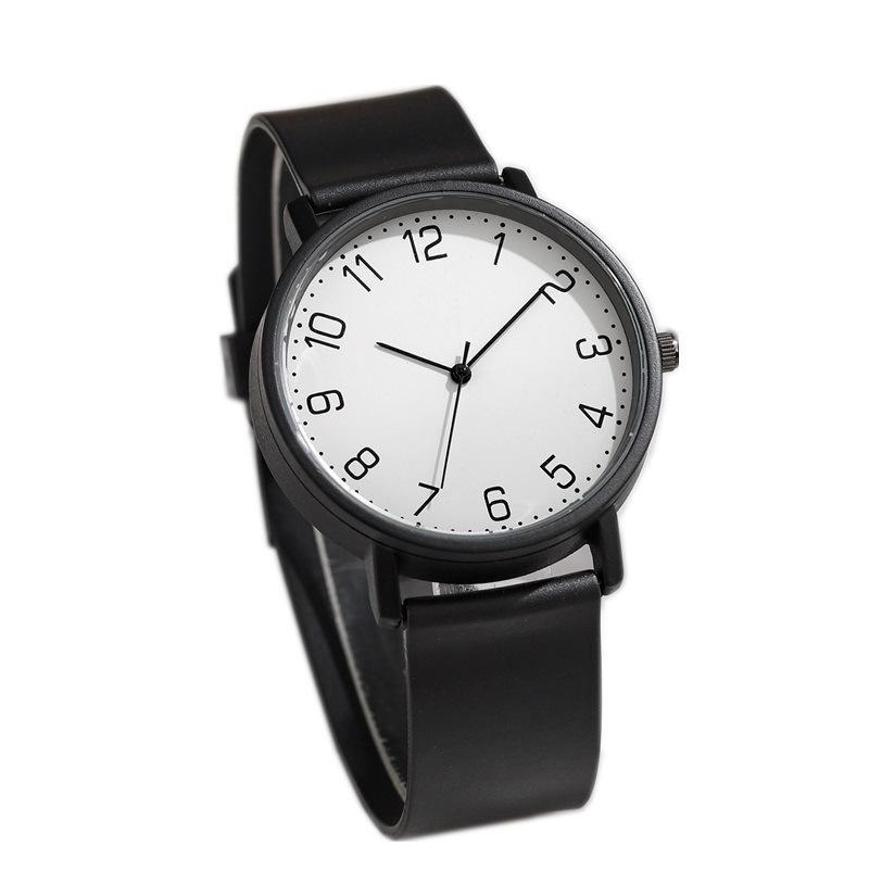 Minimalist Couple Analog Watches Exquisite Leather Watch for Lover Casual Quartz Clock Classic Retro Wristwatch Lovers Gift