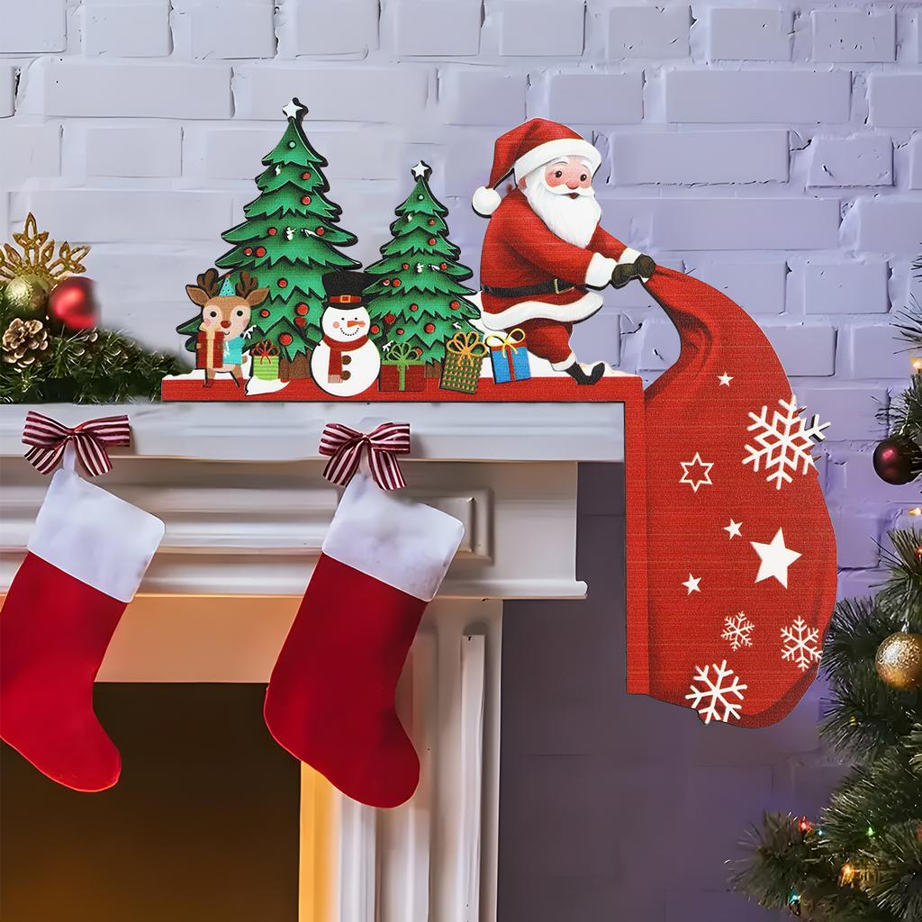 Christmas Wooden Ornament Christmas Party Decoration Xmas Santa Claus Snowman Pendants Navidad Natal New Year Gift 2026