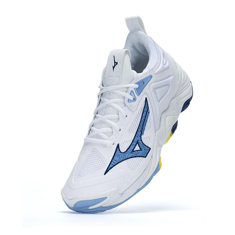 Mizuno Adidași Unisex Wave Momentum 3 Alb Clopoțar Albastru Albastru Bel-Air V1GA231297