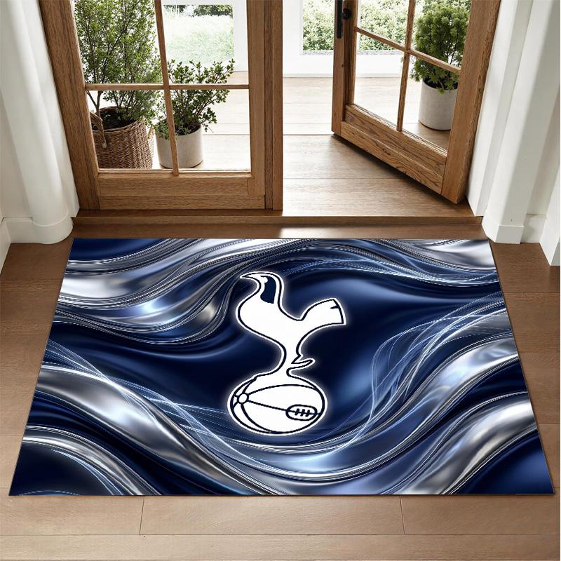 Tottenham Hotspur dizaino krištolinio veliūro kilimas, minkštas dekoratyvinis kilimėlis miegamojo įėjimui
