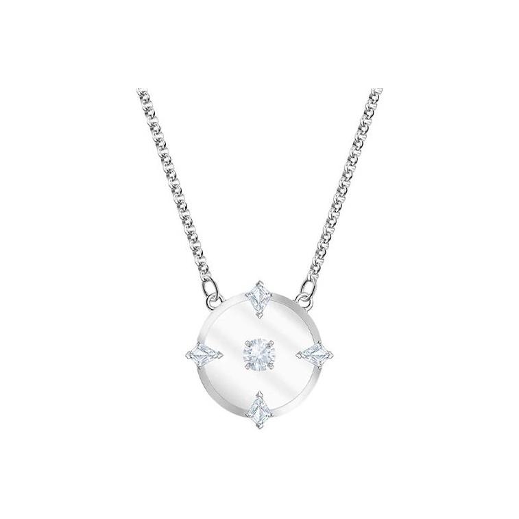 Swarovski North Minimalist Line Clavicle Chain Necklace Women necklace 5497232 Box (Random Color)