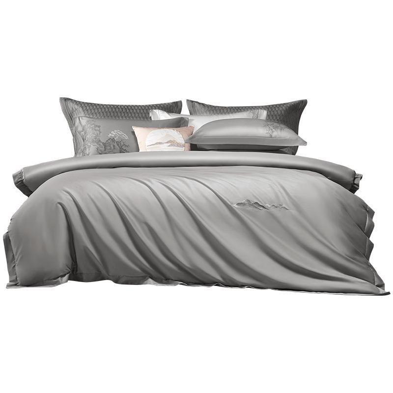 Bailisi Mercury 60-Count Long-Staple Cotton Luxury 4-Piece Bedding Set 1.8m Bed (Duvet 220*240cm)