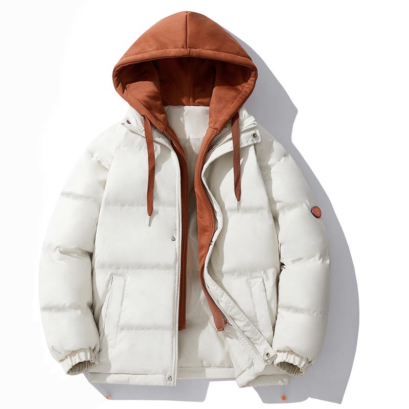 Men's Two-Piece Hooded Winter Jacket: Multi-Color, Thick Padded, Warm, Couple Style.