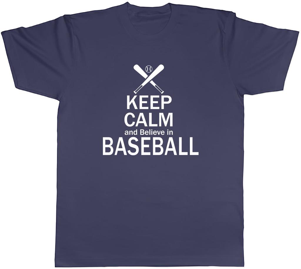 Keep Calm and Believe In Baseball Unisexs Unisex TShirt Tee