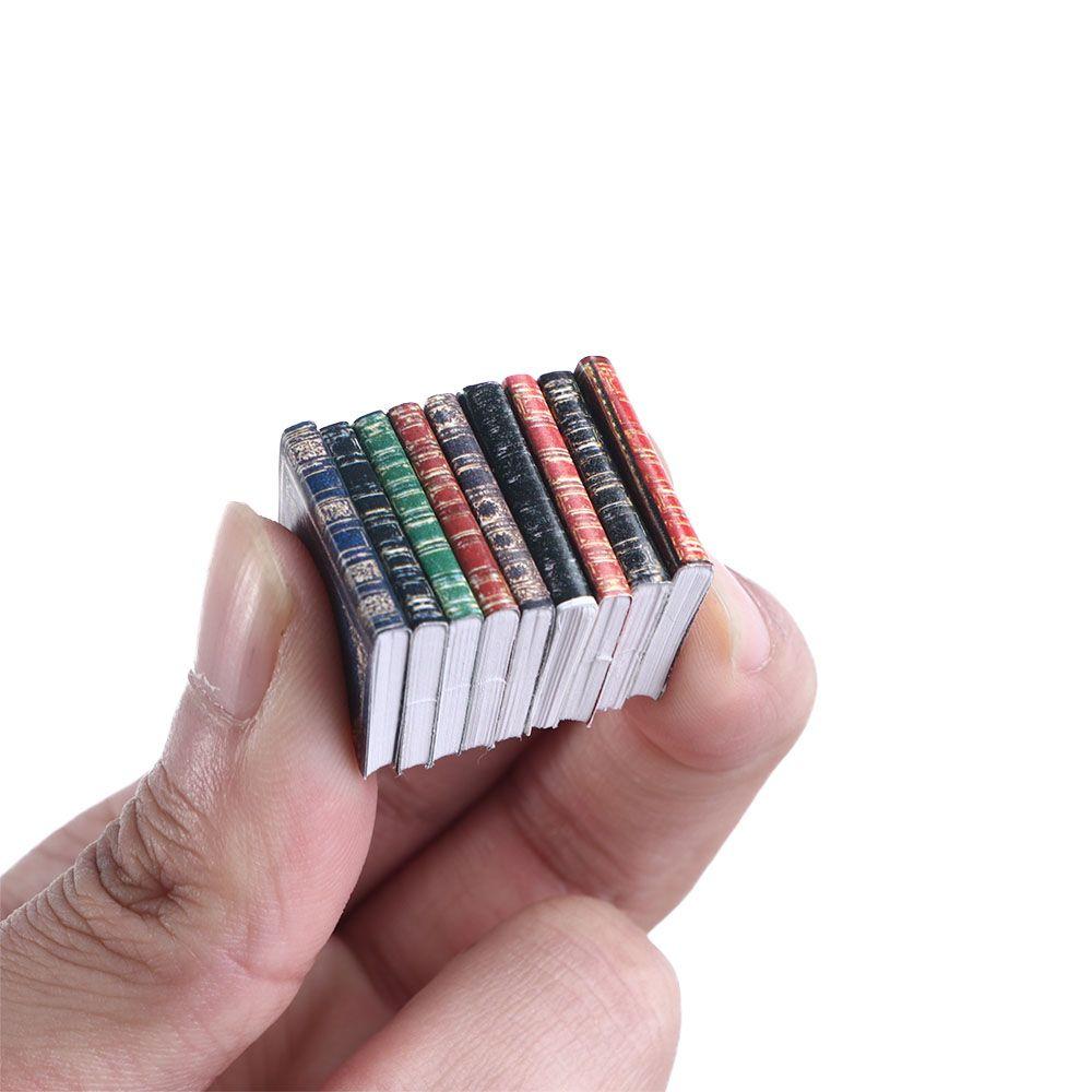 Pretend Play Vintage Classical Retro Dollhouse Decoration Mini Books Notebook Miniature