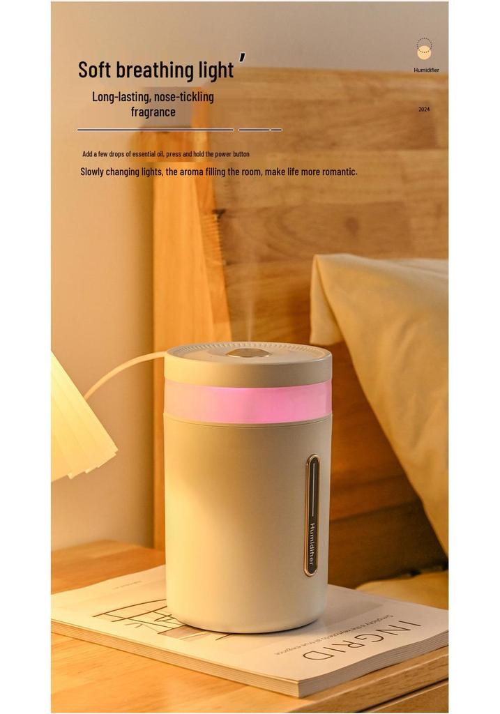 1L Large Silent Aromatherapy Humidifier with Ambient Light for Home or Office