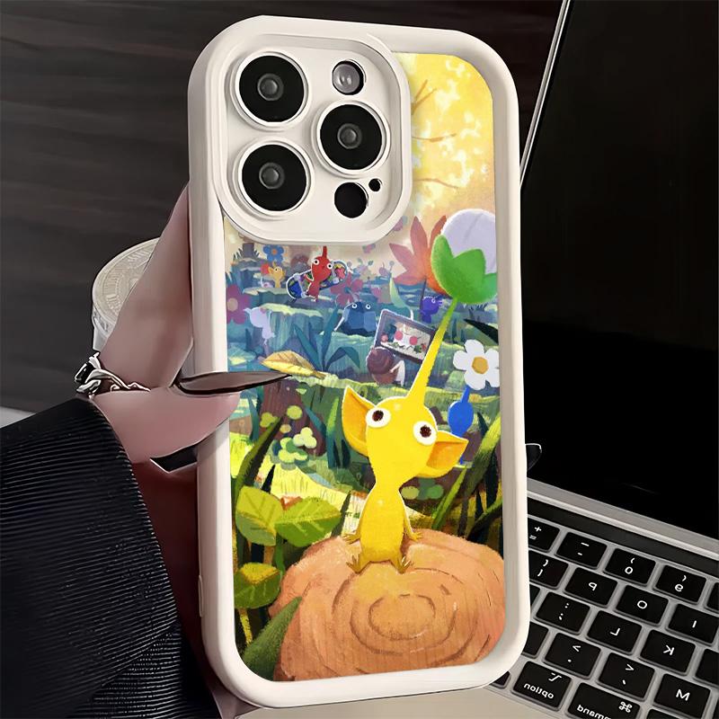 Handyhülle für iPhone 17 Air 16E 15 16 Pro Max P-Pikmins Niedliche Spielabdeckung 14 Plus 13 12 Mini Weiche Silikonhülle Fundas
