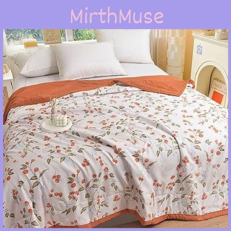 Airy Summer Lightweight Flower Printing Duvet With Quilting For Student Bedroom