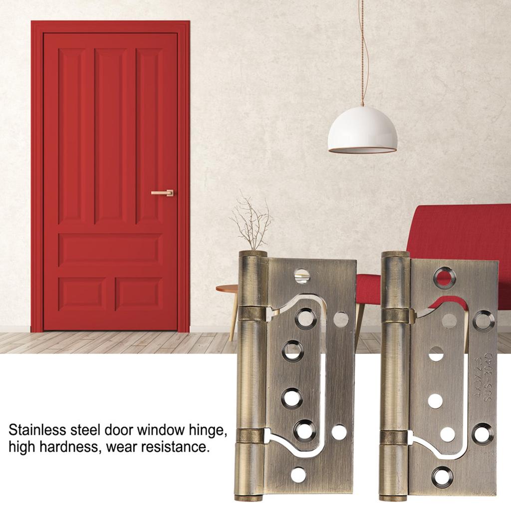 Household Stainless Steel Mute Bearing Flat Open Door Hinge Furniture Hardware Fittings