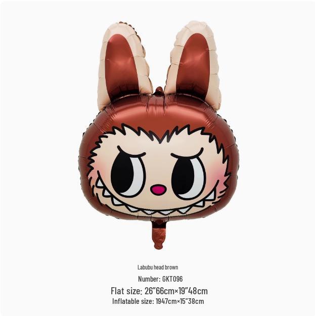 Adorable Cartoon Labubu Winter Birthday Foil Balloon for Kids' Party Decoration