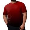 Men Gradient Color T-Shirt Short Sleeve Round Neck Summer Top Plus Size Urban Style Loose Tee Shirt for Daily Wear Party Office Beach