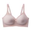 Womens Plus Size V-Neck Seamless U-Back Bra With Jelly Strap Full Cup Support Soft Padding Adjustable Detachable Straps