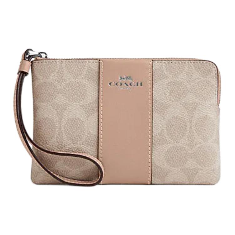 Coach Mini Jamie Camera Bag Women Signature Canvas Crossbody Shoulder Bag CW854-SVPWH Basic Set (Bag+Dust Bag)
