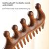 2 in 1 Wooden Scalp Massager Large Tooth Natural Sandalwood Hairbrush  Hairdressing Tool