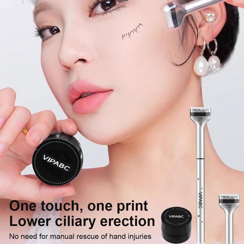1 Set Eyelash Seal DIY Lower Lash Extension Stamps For Beginner Convenient Natural Simulation Mascara Stick Silicone Makeup Tool