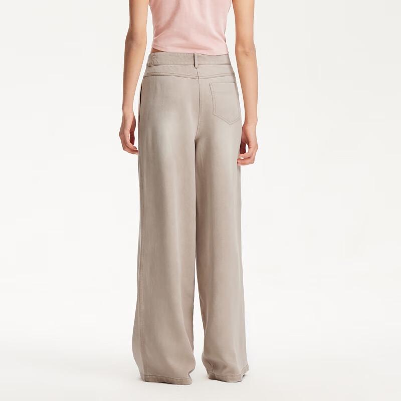 Veromoda Women's Pleated Lyocell Wide-Leg Casual Pants