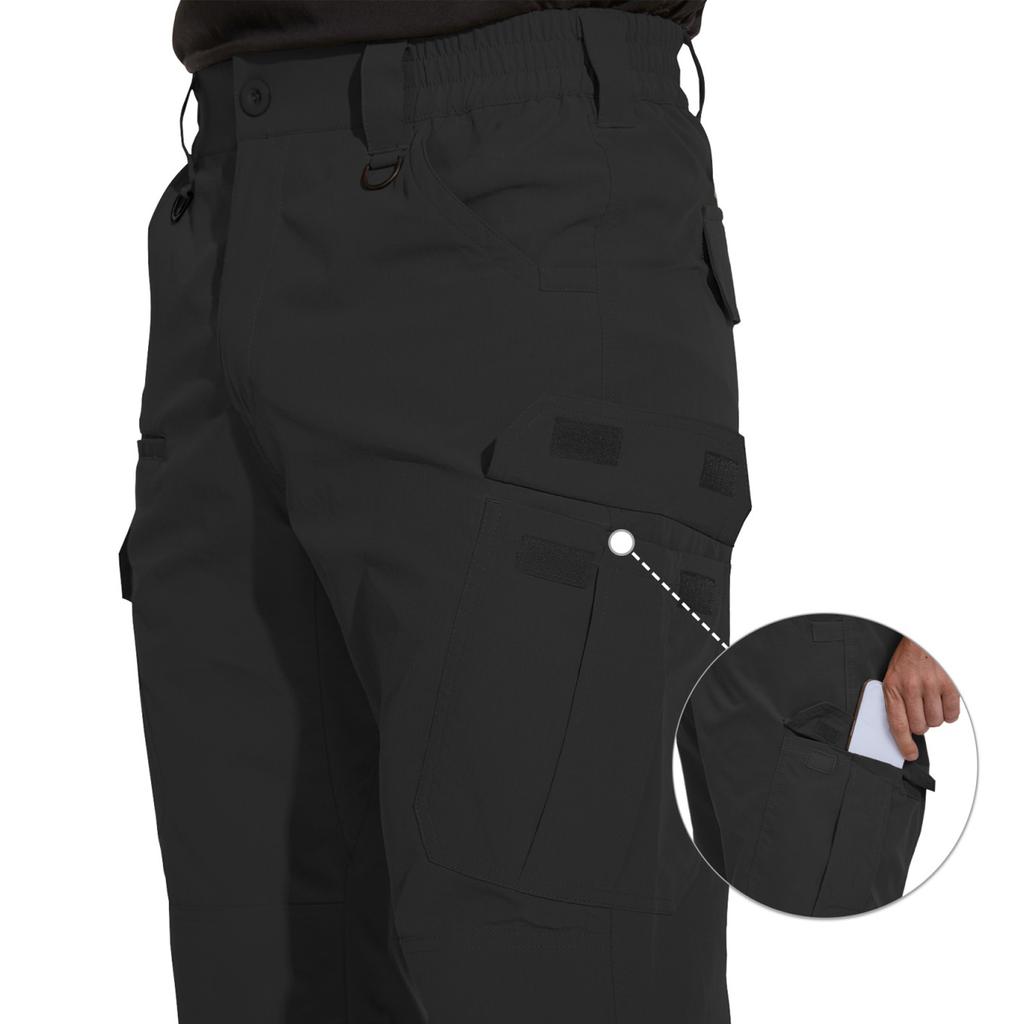 Men's Outdoor Cargo Pants - Multi-Pocket Lightweight  Straight-Leg Waterproof Breathable Hiking Camping Fishing Work Pants