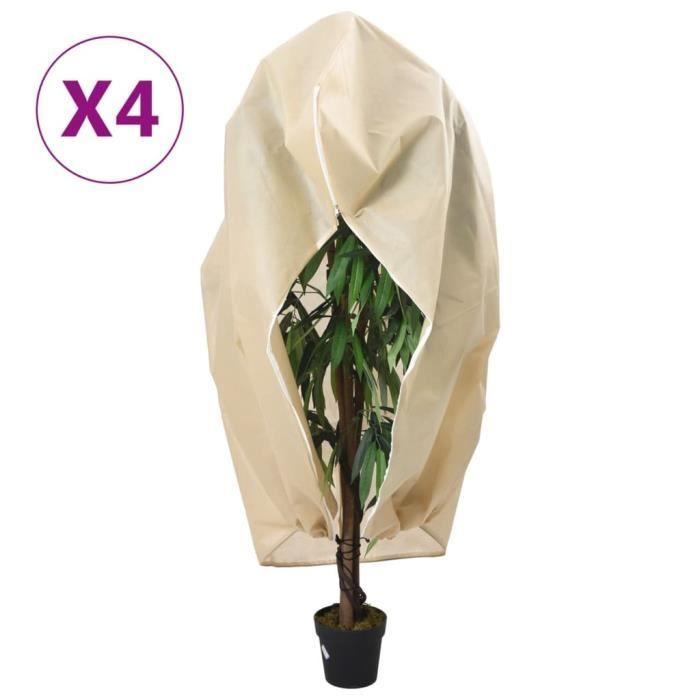 VidaXL Housses de protection pour plantes avec fermeture éclair 4 pcs 3203561