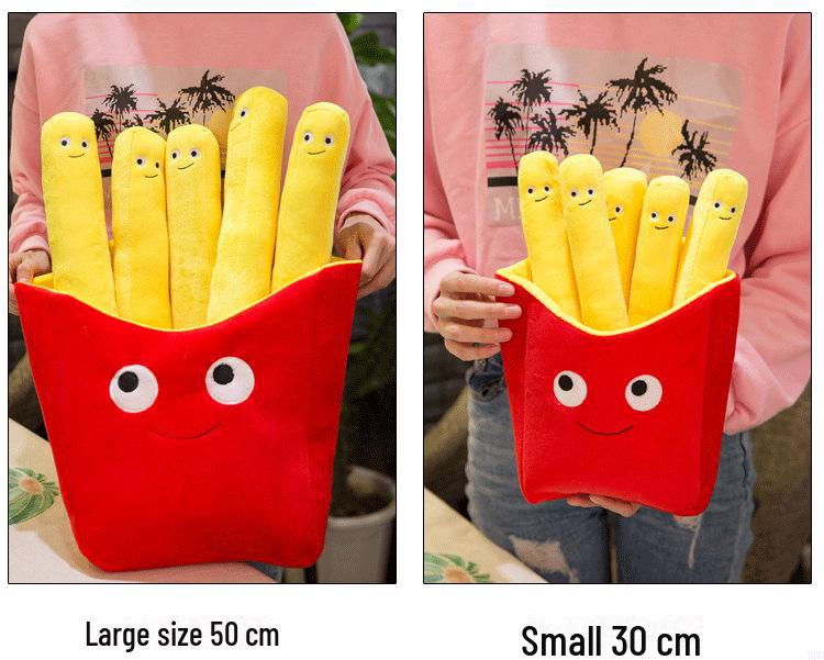 Creative French Fries Plush Doll: Fun Snack Pillow for Kids' Room or Home Decor