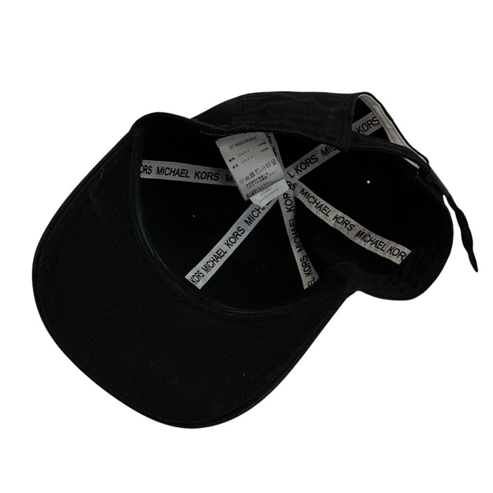 Michael Kors Logo Baseball Cap Cotton Cap Black Cotton Used