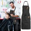 With Pockets Salon Working Clothes Lightweight Barber Cloth Wrap Denim Apron Uniform Restaurant
