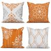 4Pcs Black White Damask Mandala Printed Pillow Cover Polyester Cushion Case 2D Flat Printing Pillowcase Contemporary Artistic
