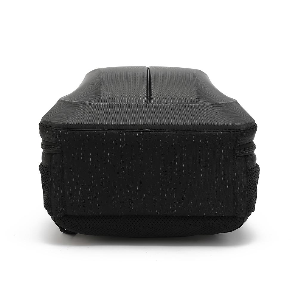 Men Ryggsäck PC Hårt skal med USB 3.0 Laddningsport Vattentät Skärsäker 180° Öppen Business Travel Laptop Ryggsäck 15,6 tum Svart/Grå AP-36