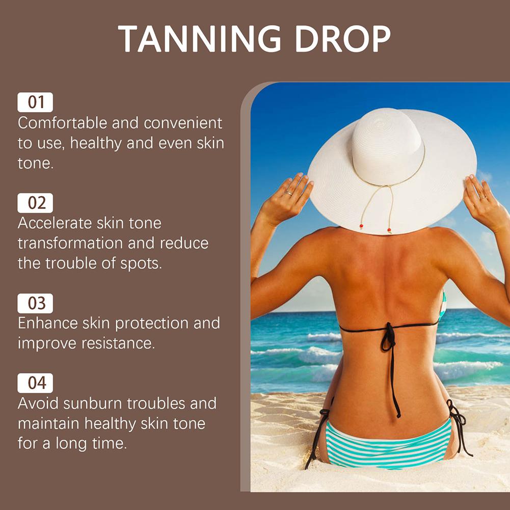 Sunless Tanning Drops To Drink Effortless Effective Dark-Tan Drops Body Treatment For Outdoor Sports