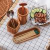 Imitation Rattan Hotel Restaurant Messer- und Gabelkorb Essstäbchen Aufbewahrungsbox Gewürzglas Korb Küchenregal
