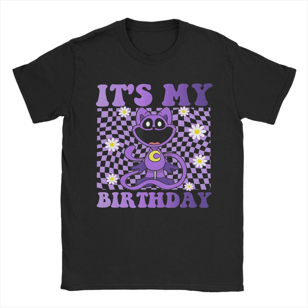 Funny Catnap and Dogday Smiling Critters T Shirt Mens Cotton Short Sleeve Oneck Summer Tops