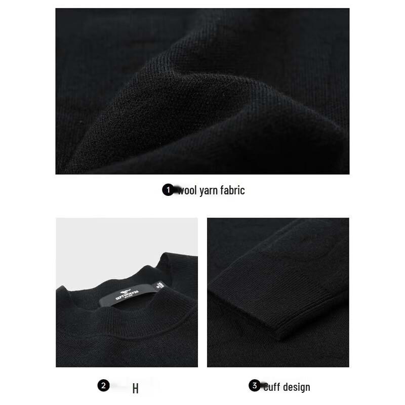 SEPTWOLVES Men's Winter Warm Wool Blend Pullover Sweater
