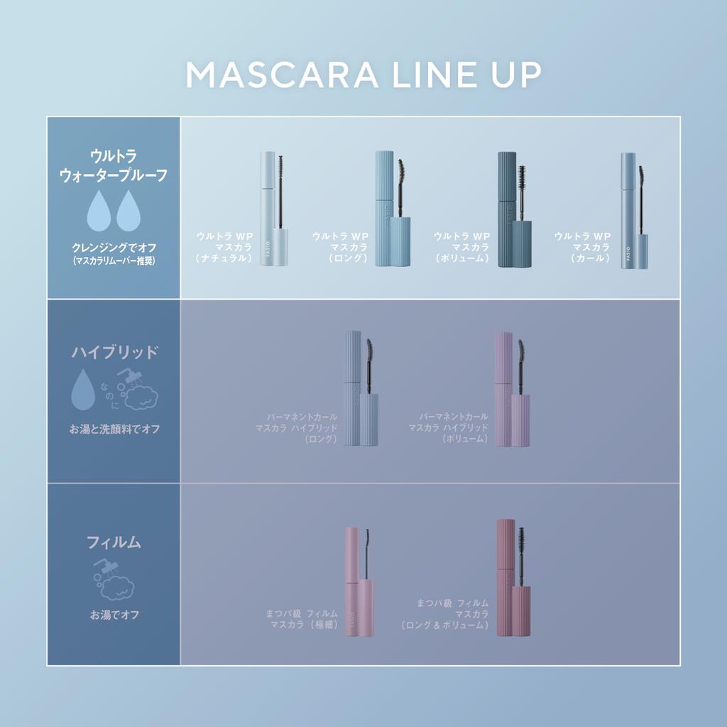 FASIO Ultra WP Mascara 01 Jet Ultra Sweat and Sebum (Curl) Black, 6g, Waterproof, Resistant, Fragrance-Free