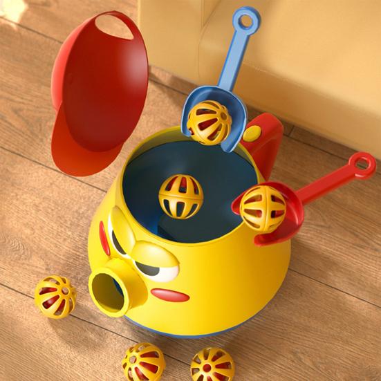 Kids Vacuum Cleaner Toy Set with Push Walker Bell Ball Spade 360 Degrees Rotating Tackle Throwing Game Skill Development Hand-Eye Coordination
