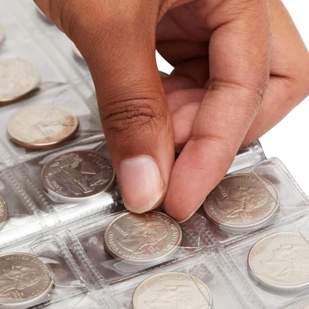 Coin Collection Holder Book for Collectors 240 Pockets Transparent PVC Penny Collection Album Display for 25mm 0.98