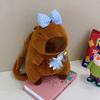 Yellow Rabbit Capybara Flower Burger Plush Backpack Animal Gift Doll Bag