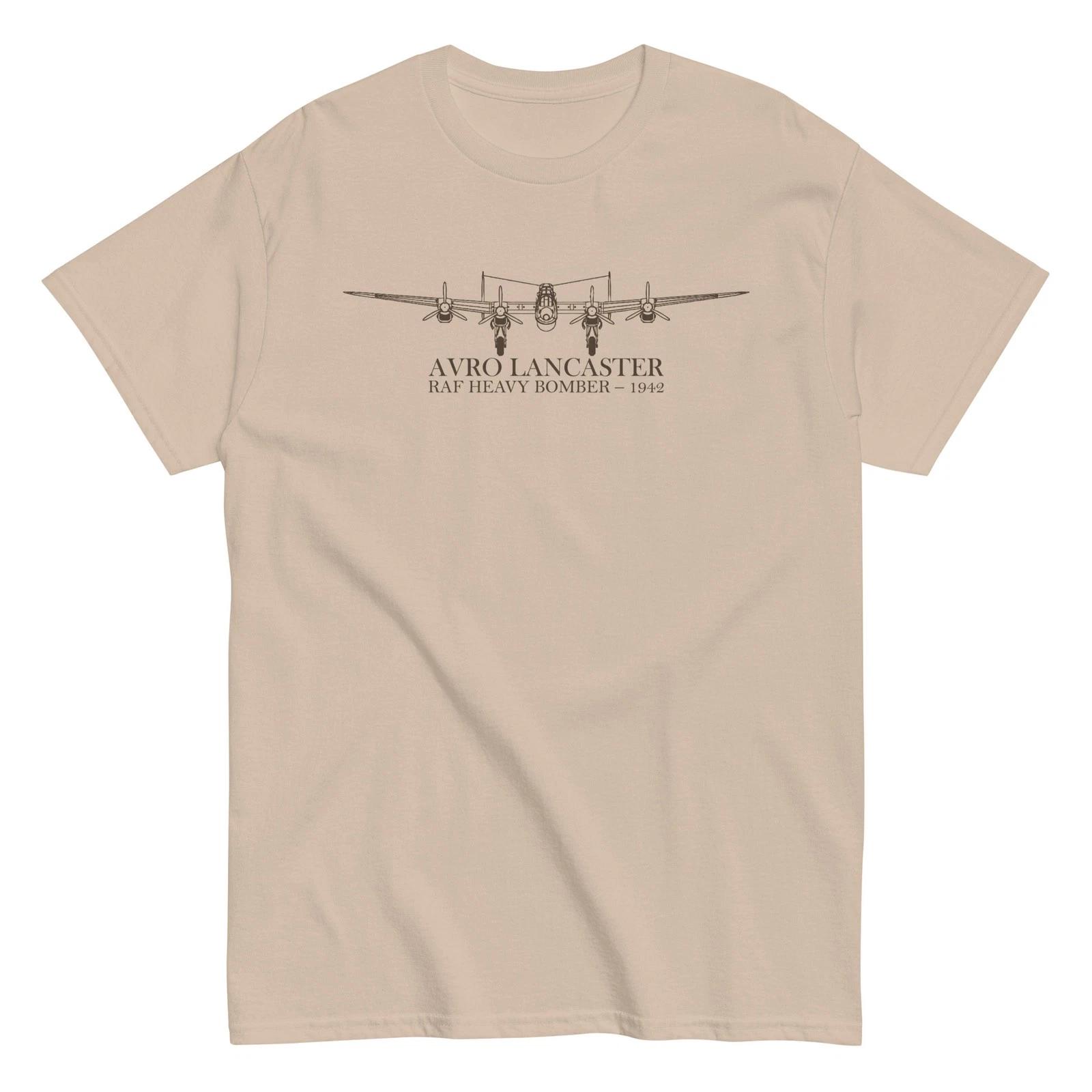 Avro Lancaster WWII RAF Bomber Aircraft Blueprint Graphic T-Shirt XS