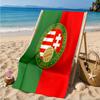 Hungarian Football Emblem Beach Towel, Quick-drying, Easy to Care for, Suitable for Both Fitness and Beach Vacations,Sports Essential