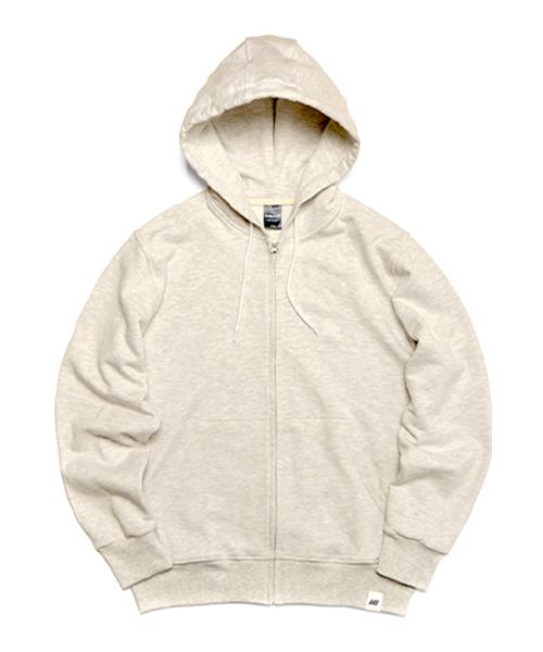 Uni Apparel Basic Sweat Zip-Up Hoodie Oatmeal