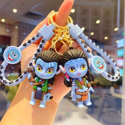 Desenho Animado Bonito Elfo Azul Chaveiro Presente Presente Boneca Pingente Máquina de Boneca Pingente de Bolsa de Boneca