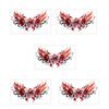 5 Sheets Colorful Butterfly Flower Tattoo Stickers, Waterproof Temporary Body Art, Hypoallergenic Floral Chest Back Decals for Women Girls