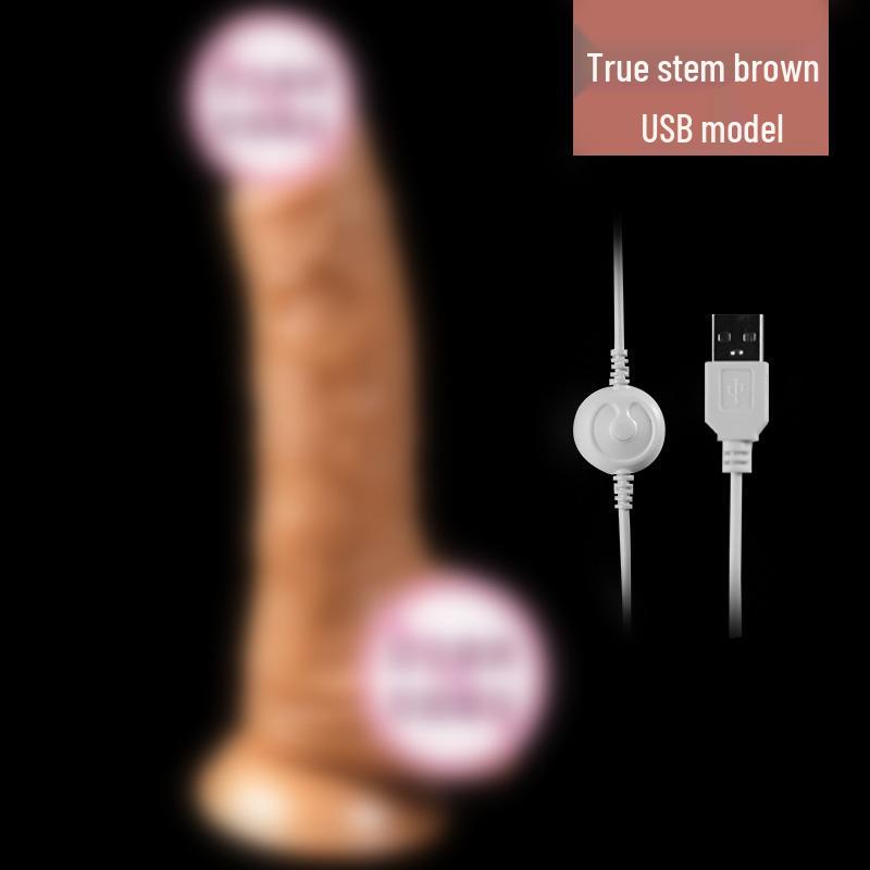 High-Speed Realistic Soft Flesh Phallus Female Masturbator Vibrating Sex Toy