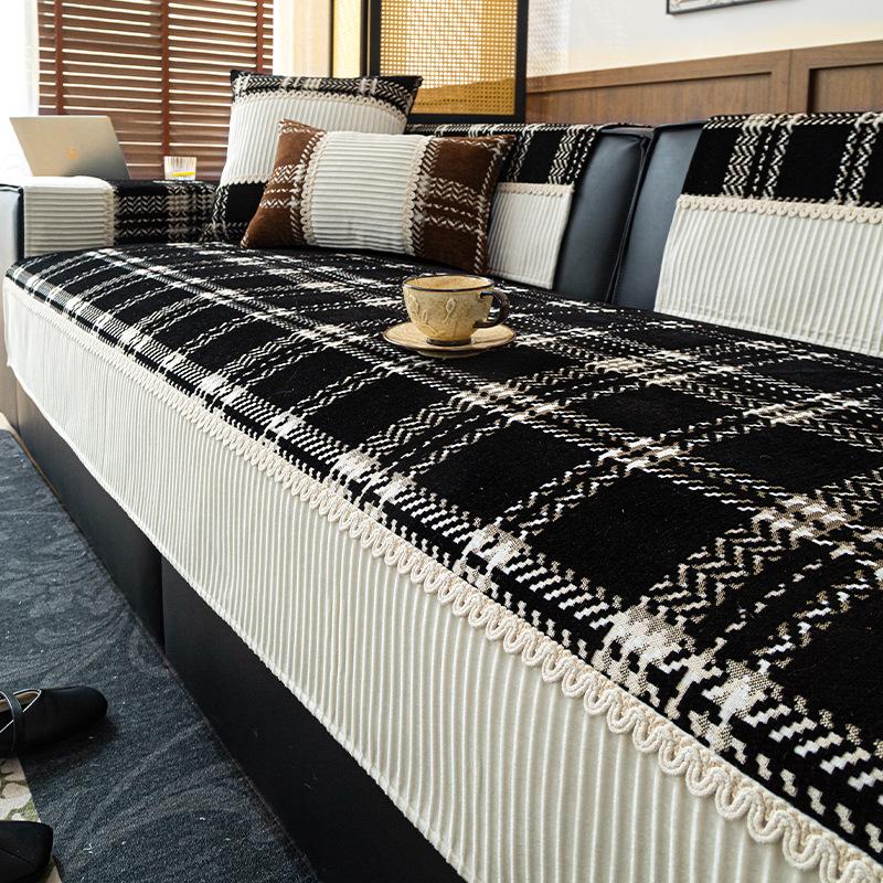 

Sofa Cushion Four Seasons Universal Light Luxury High Sense Non-Slip Seat Cushion New Chenille Sofa Cover Cover Cloth 70*70cm
