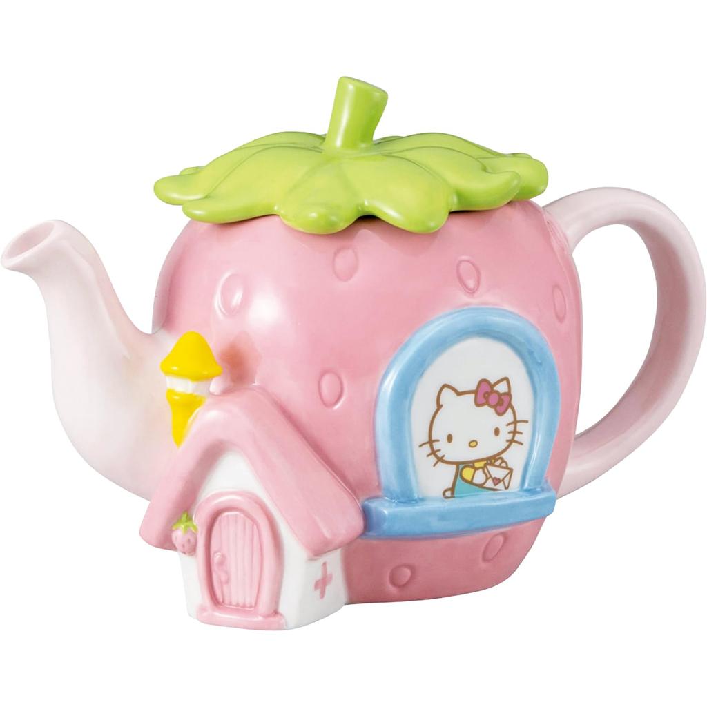 Sanart Sanrio Hello Kitty 20 x 12 x 14 450 Strawberry House Kitty Birthday SAN4834 Teapot, cm, mL, Design, Goods, Gift, Pink,