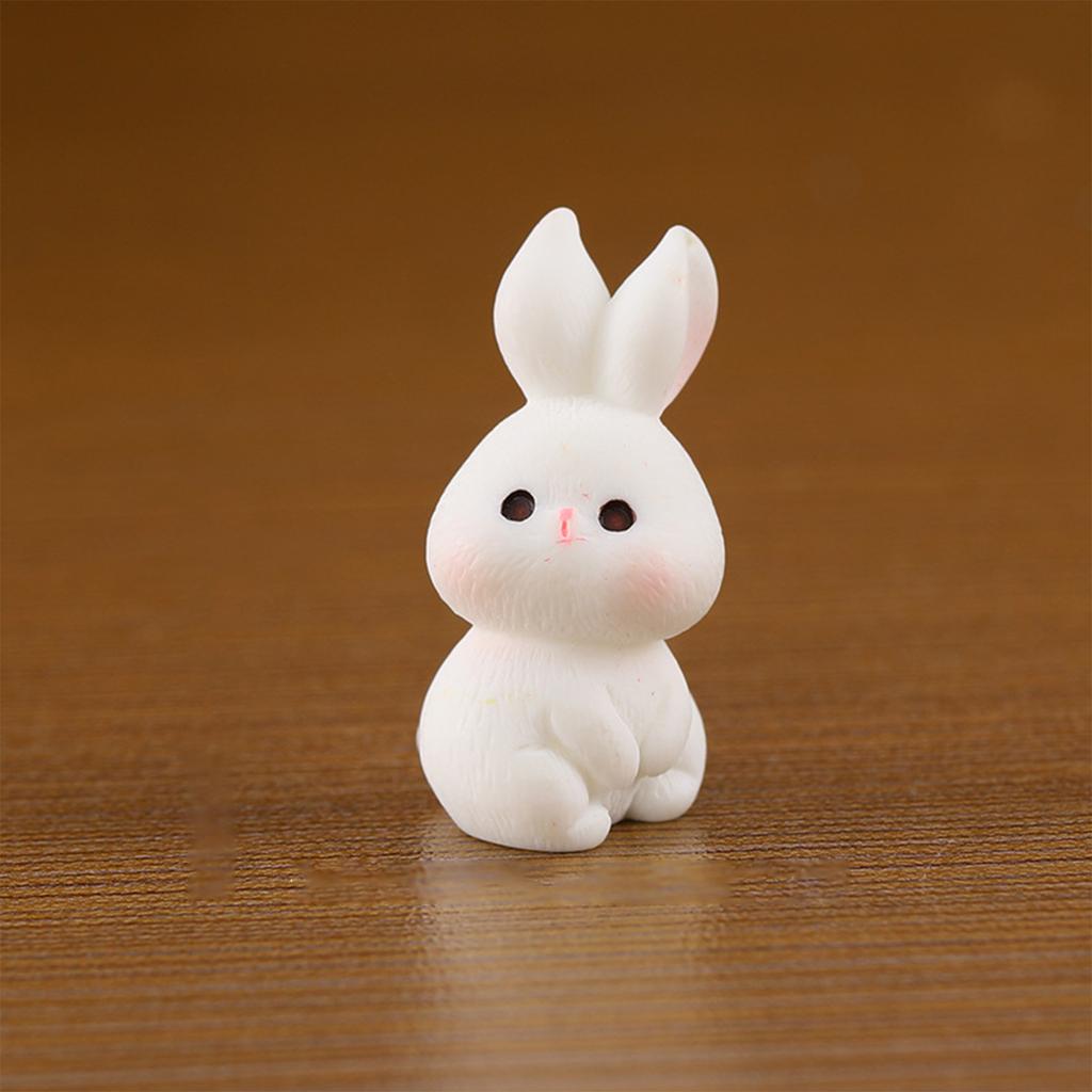 Resin Rabbit Figurine Miniatures Ornament Rabbit Resin Ornaments For Holiday Celebrations Decoration Home Decor