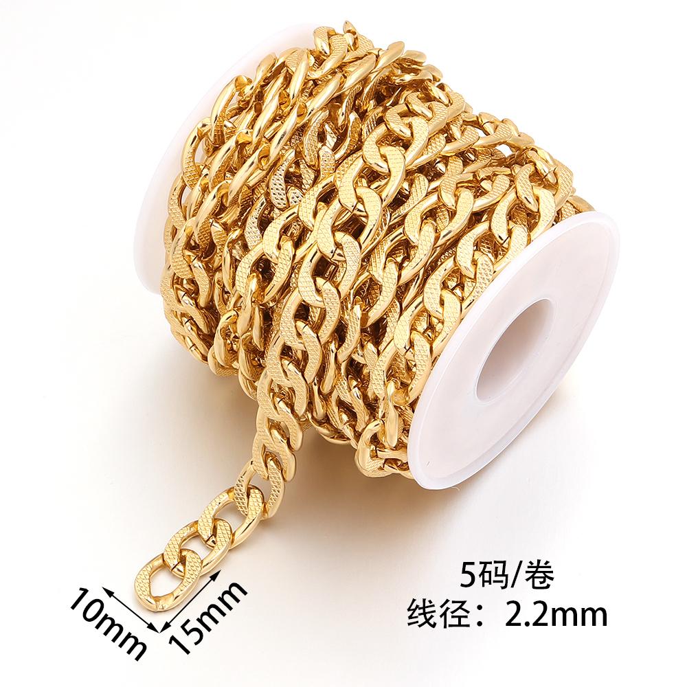 5Yards/Roll Aluminum Chain Metal NK Reticulate Twist Link Chain For Jewelry Making DIY Bracelets Necklace Clothing Bags Supplies